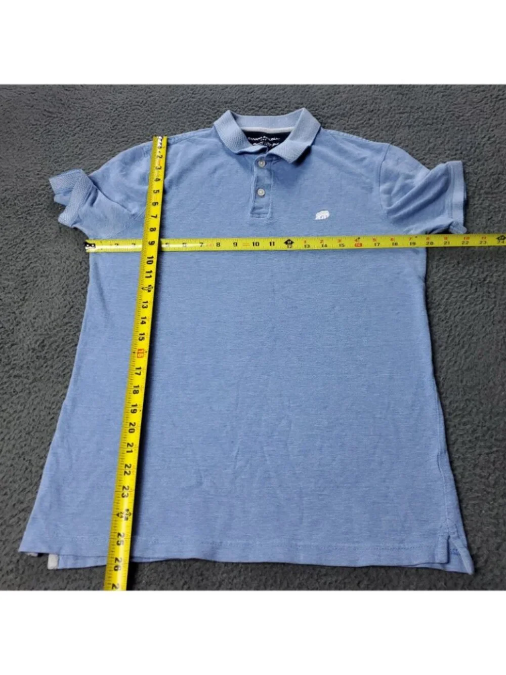 Banana Republic Polo Shirt Mens M Medium Blue Cotton Short Sleeve SF NY Casual